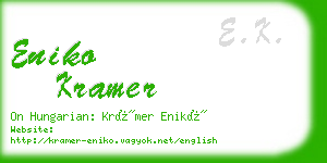 eniko kramer business card